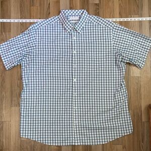 Roundtree & Yorke Navy and White Checkered Shirt